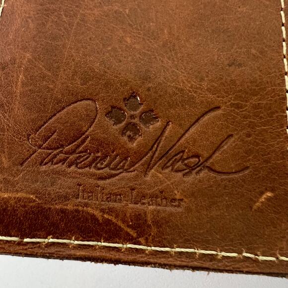 Patricia Nash Terresa Women's Genuine Leather Trifold Snap Wallet 7.75 in Brown - Picture 2 of 16